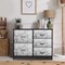 Sorbus Dresser with 5 Drawers - Storage Chest Organizer with Steel Frame, Wood Top, Handles, Fabric Bins